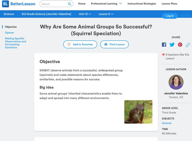 Better Lesson: Why Are Some Animal Groups So Successful? Lesson Plan Better Lesson: Why Are Some Animal Groups So Successful? Lesson Plan