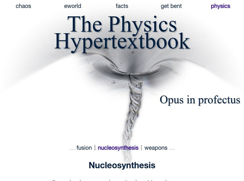 The Physics Hypertextbook: Nucleosynthesis eBook The Physics Hypertextbook: Nucleosynthesis eBook