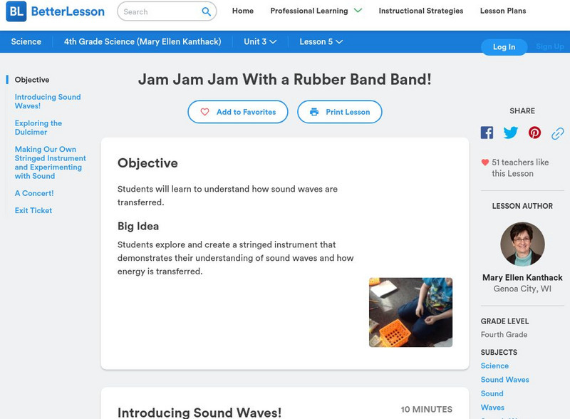 Better Lesson: Jam Jam Jam With a Rubber Band Band Lesson Plan Better Lesson: Jam Jam Jam With a Rubber Band Band Lesson Plan