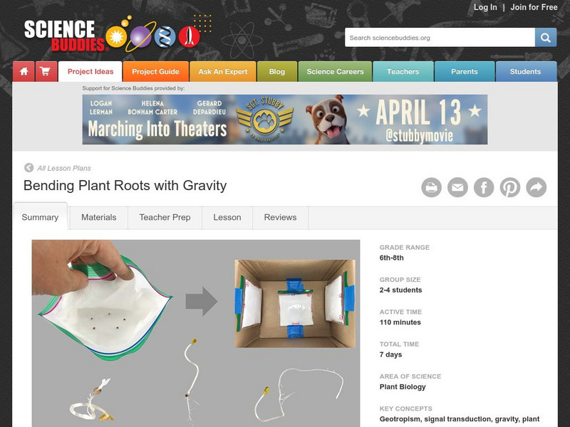 Science Buddies: Bending Plant Roots With Gravity Lesson Plan