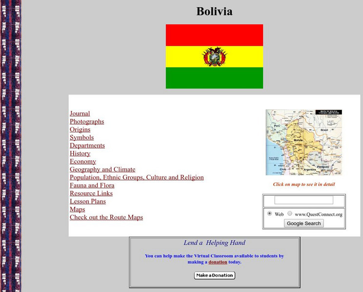 Adventure Learning Foundation: Bolivia Website Adventure Learning Foundation: Bolivia Website