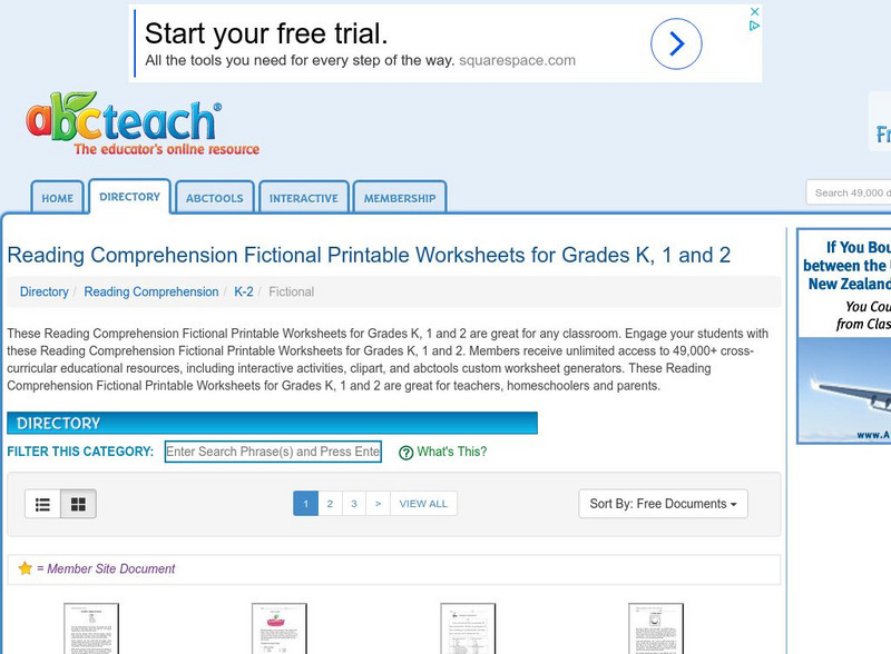 Abcteach: Fictional Reading Comprehension Grades K 2 Activity Abcteach: Fictional Reading Comprehension Grades K 2 Activity