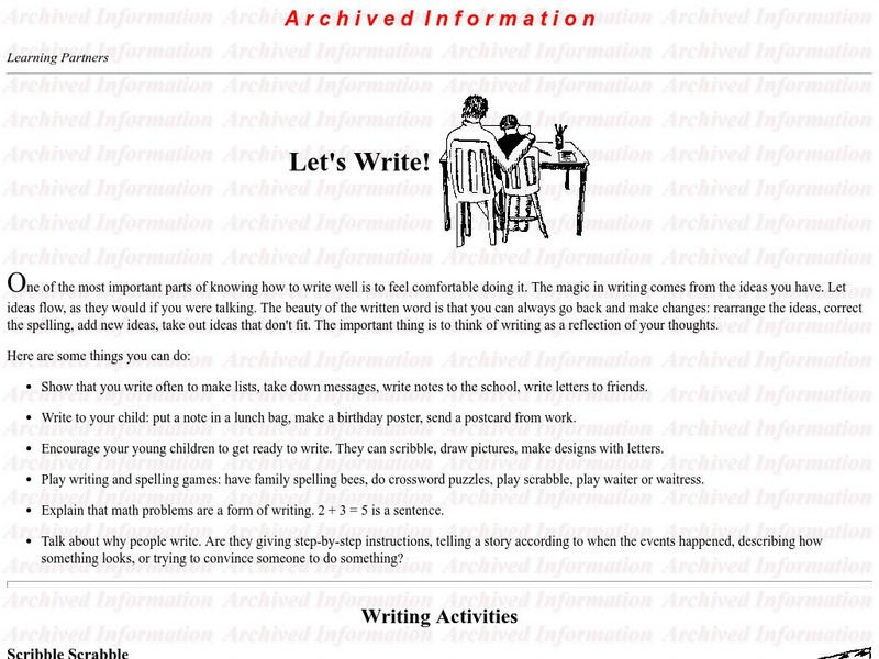 U.s. Department of Education: Let's Write! Website U.s. Department of Education: Let's Write! Website