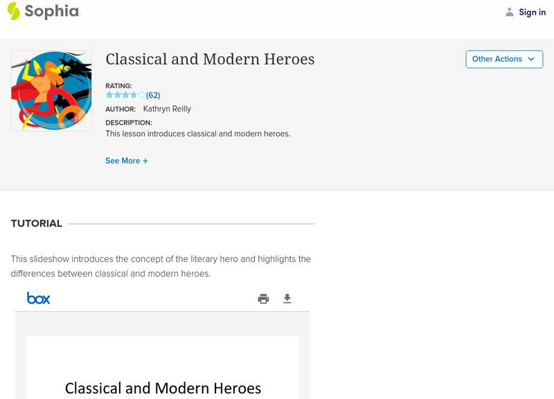 Sophia: Classical and Modern Heroes PPT Sophia: Classical and Modern Heroes PPT