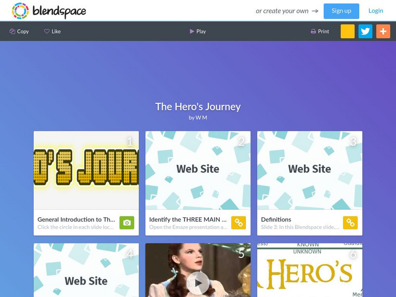 Blendspace: The Hero's Journey Unit Plan Blendspace: The Hero's Journey Unit Plan