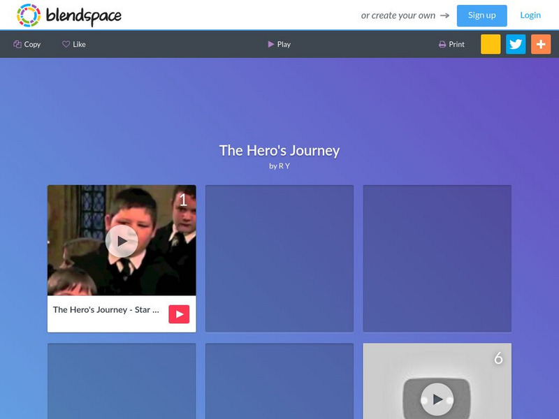 Blendspace: The Hero's Journey Unit Plan Blendspace: The Hero's Journey Unit Plan