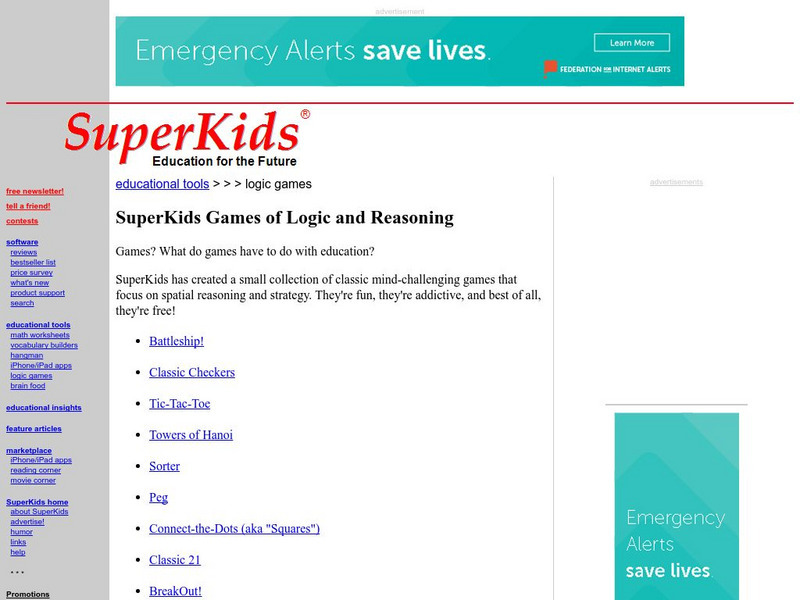 Super Kids: Games of Logic and Reasoning Interactive Super Kids: Games of Logic and Reasoning Interactive