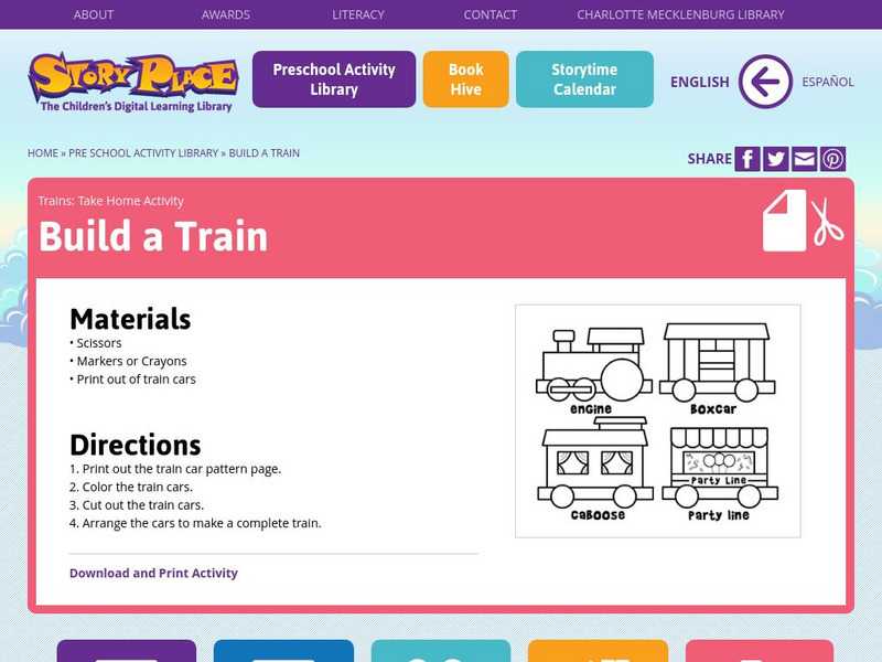 Story Place: Create a Train Activity