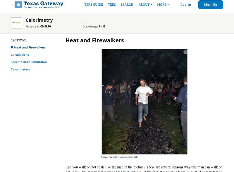 Texas Gateway: Calorimetry Unit Plan Texas Gateway: Calorimetry Unit Plan