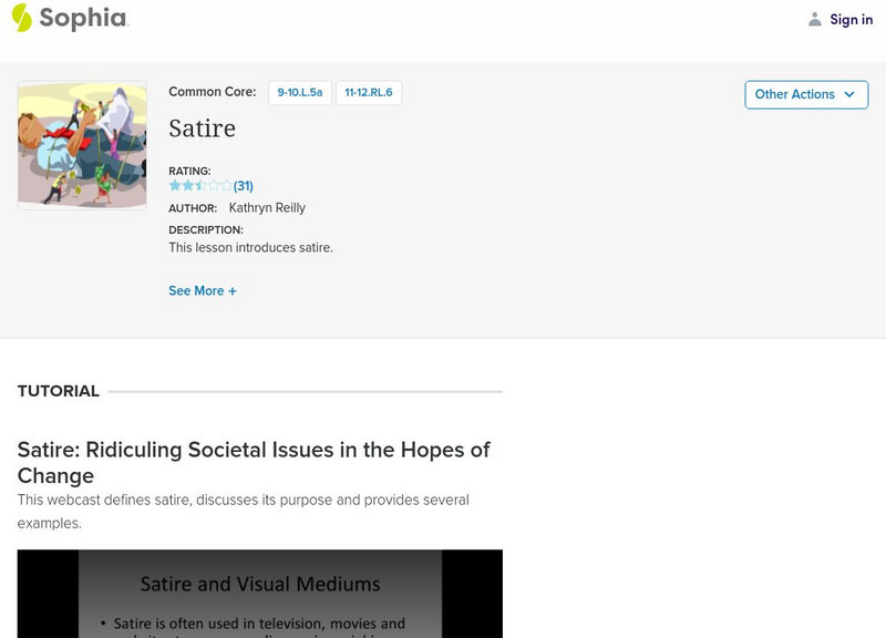 Sophia: Satire PPT Sophia: Satire PPT