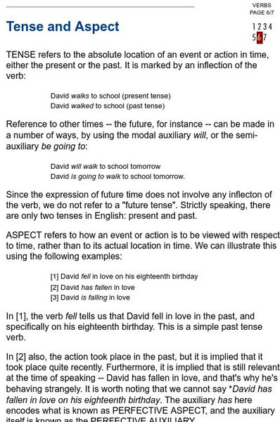 University College London: Survey of English Usage: Verbs Tense & Aspect Handout University College London: Survey of English Usage: Verbs Tense & Aspect Handout