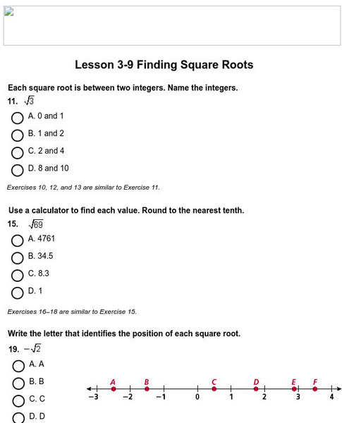 Holt, Rinehart and Winston: Homework Help Independent Practice: Finding Square Roots eBook Holt, Rinehart and Winston: Homework Help Independent Practice: Finding Square Roots eBook