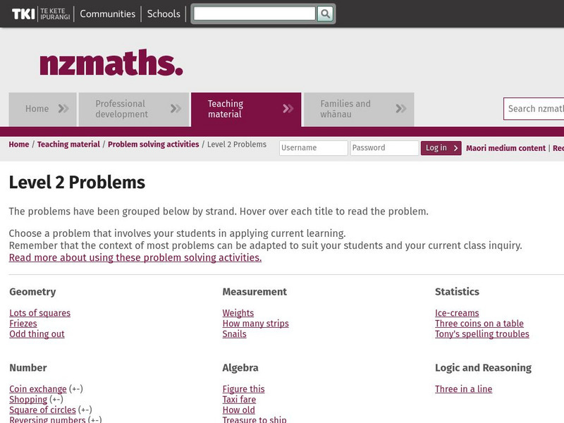 Nz Maths Problem Solving Lesson Plans: Level 2 Lesson Plan Nz Maths Problem Solving Lesson Plans: Level 2 Lesson Plan