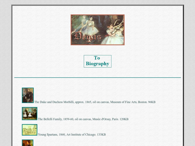 Carol Gerten Fine Arts: Edgar Degas Handout Carol Gerten Fine Arts: Edgar Degas Handout