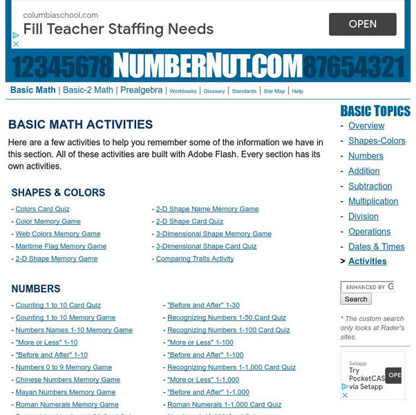 Number Nut: Numbers and Counting: Counting to Ten Activity Unknown Type Number Nut: Numbers and Counting: Counting to Ten Activity Unknown Type