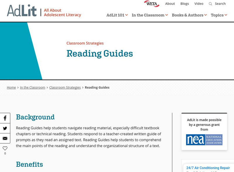 Ad lit.org: Classroom Strategies: Reading Guides Professional Doc Ad lit.org: Classroom Strategies: Reading Guides Professional Doc