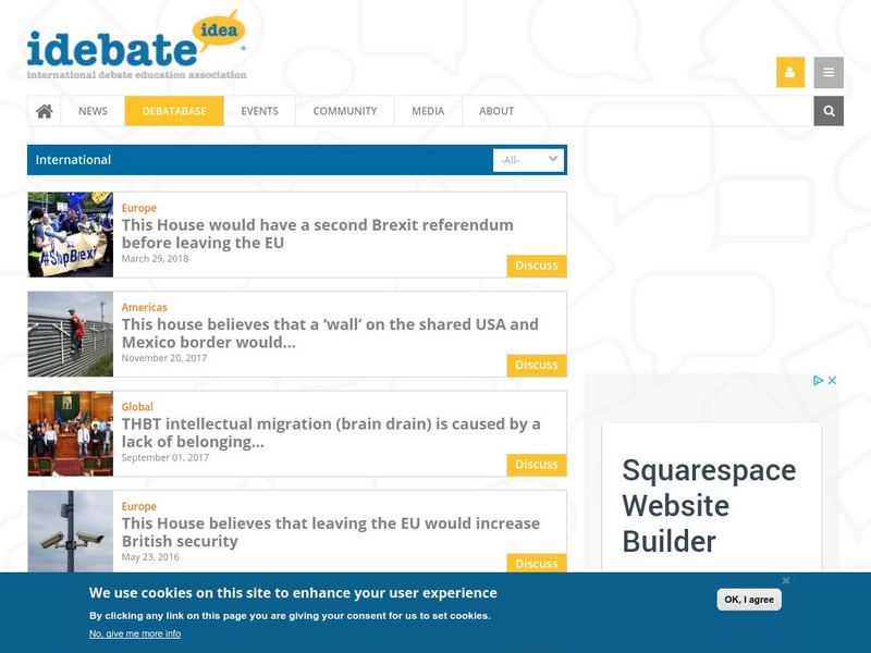 International Debate Education Association: Debates: International Issues Website International Debate Education Association: Debates: International Issues Website