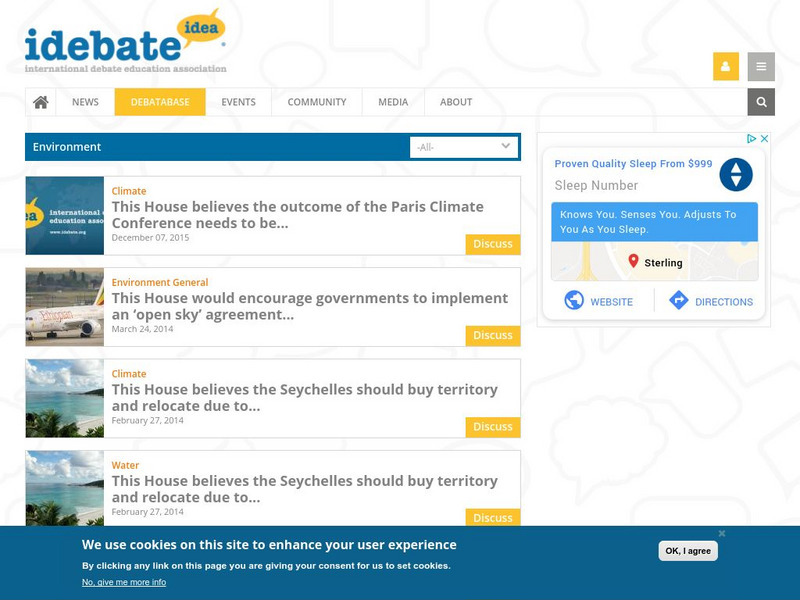 International Debate Education Association: Debates: Environment Website International Debate Education Association: Debates: Environment Website
