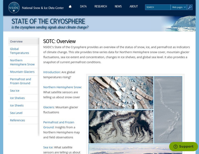 National Snow and Ice Data Center: State of the Cryosphere Website National Snow and Ice Data Center: State of the Cryosphere Website