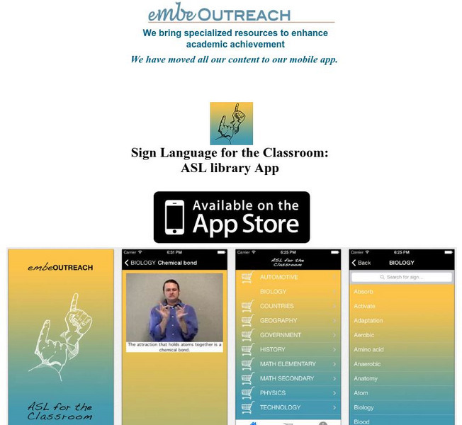 Needs Outreach: American Sign Language for Mathematics: Secondary Website Needs Outreach: American Sign Language for Mathematics: Secondary Website