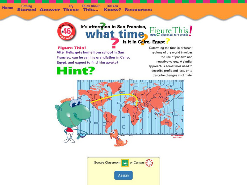Nctm: Figure This: What Time Is It In? Activity Nctm: Figure This: What Time Is It In? Activity