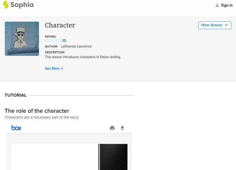 Sophia: Character PPT Sophia: Character PPT