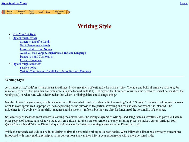 Empire State College: Writing Style Seminar Handout Empire State College: Writing Style Seminar Handout