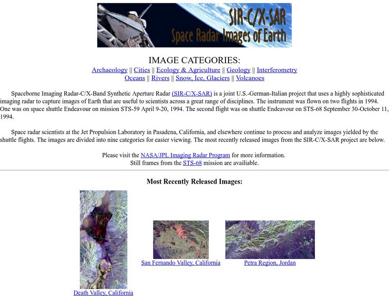 Nasa: Radar Images Graphic