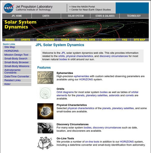 Nasa: Solar System Dynamics Website Nasa: Solar System Dynamics Website