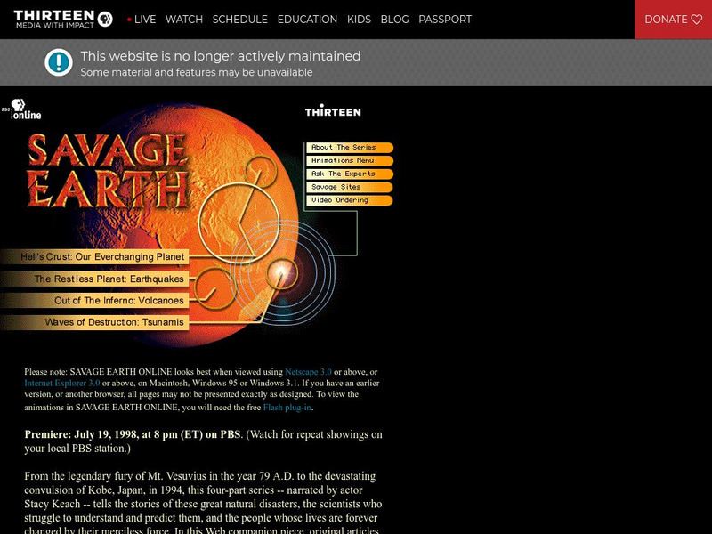 Wnet: Thirteen: Savage Earth Online Website Wnet: Thirteen: Savage Earth Online Website