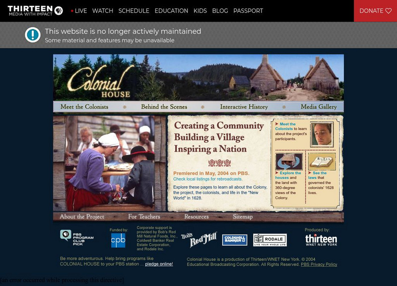Wnet: Thirteen: Colonial House Website Wnet: Thirteen: Colonial House Website