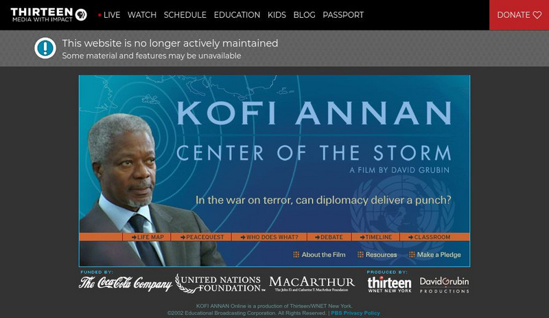 Wnet: Thirteen: Kofi Annan Center of the Storm Unit Plan Wnet: Thirteen: Kofi Annan Center of the Storm Unit Plan