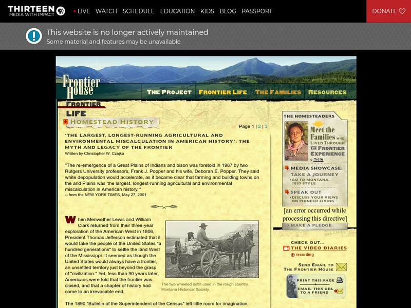 Wnet: Thirteen: Largest Agricultural & Environmental Miscalculation in Amer History Website Wnet: Thirteen: Largest Agricultural & Environmental Miscalculation in Amer History Website