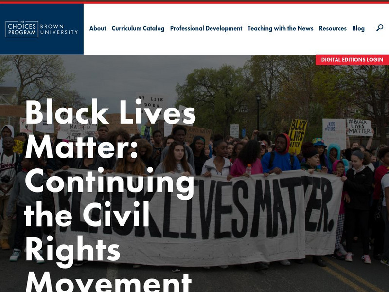 Choices: Black Lives Matter: Continuing the Civil Rights Movement Unit Plan