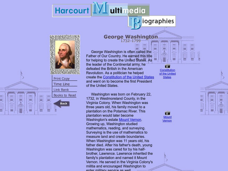 Harcourt: Biographies: George Washington Website Harcourt: Biographies: George Washington Website