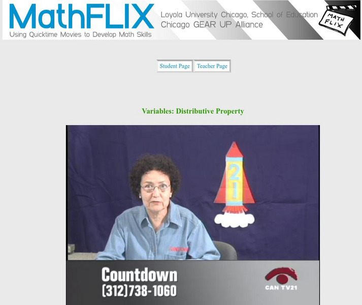 Math Flix: Variables and the Distributive Property Instructional Video Math Flix: Variables and the Distributive Property Instructional Video