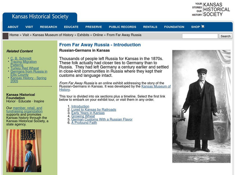 From Far Away Russia: Russian Germans in Kansas Handout