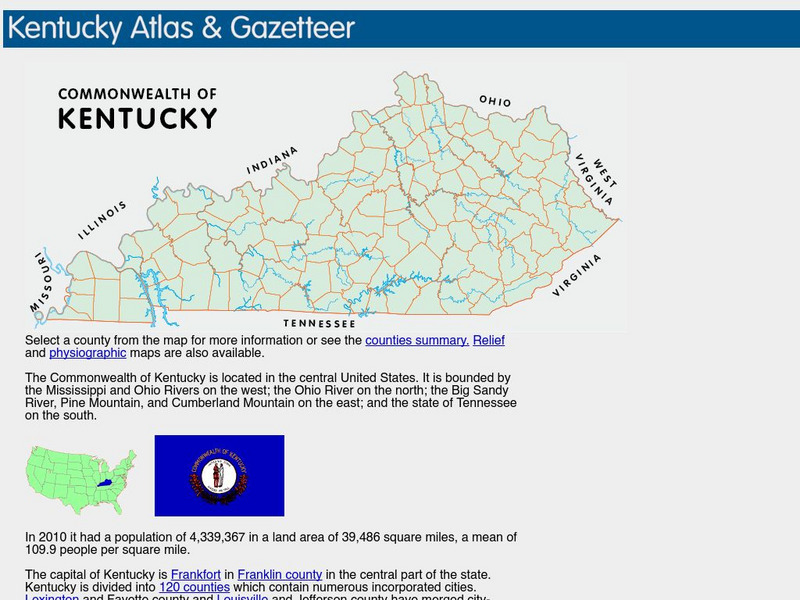 Kentucky Atlas and Gazetteer: The Commonwealth of Kentucky Website Kentucky Atlas and Gazetteer: The Commonwealth of Kentucky Website