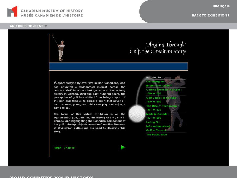 Canadian Museum of Civilization Corporation: History of Golf in Canada Website Canadian Museum of Civilization Corporation: History of Golf in Canada Website