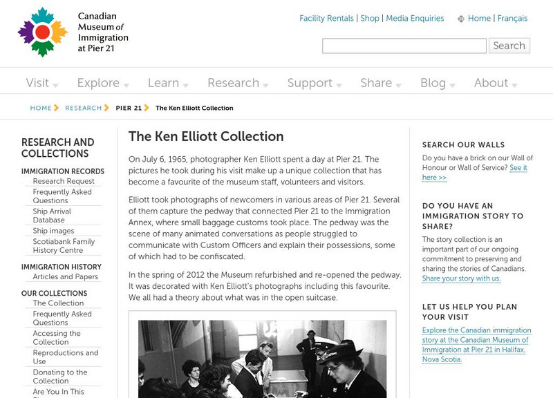 Canadian Museum of Immigration at Pier 21: The Ken Elliott Collection Website Canadian Museum of Immigration at Pier 21: The Ken Elliott Collection Website