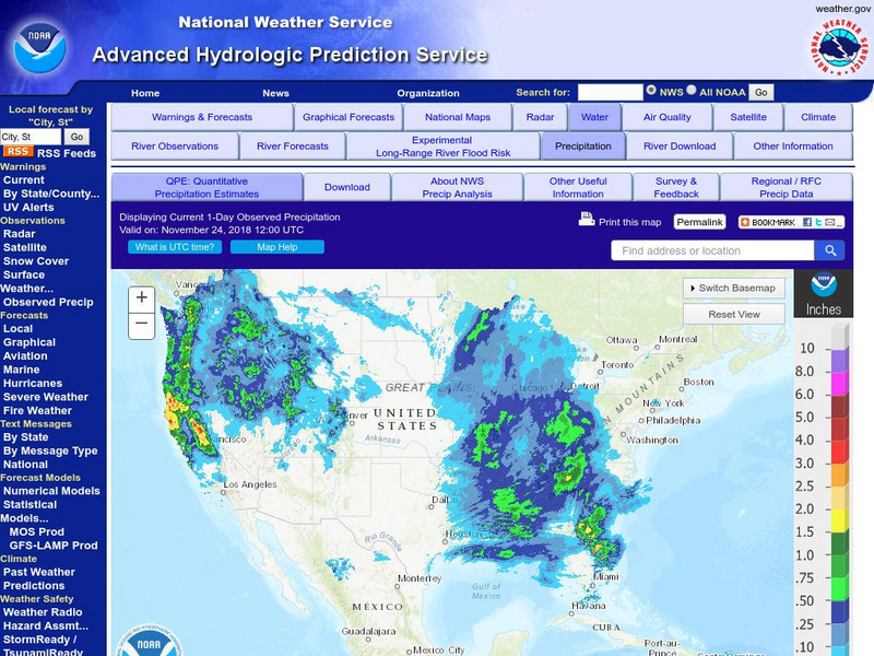 National Weather Service:climate Prediction Center: Daily Precipitation Analysis Graphic National Weather Service:climate Prediction Center: Daily Precipitation Analysis Graphic