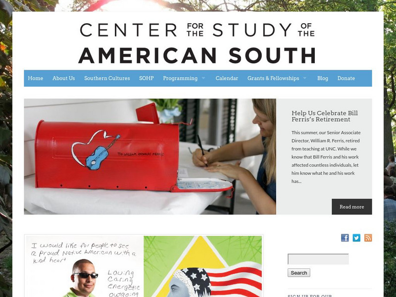 Center for the Study of the American South Website Center for the Study of the American South Website