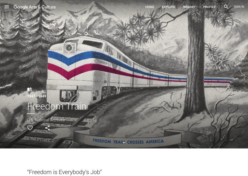 Google Cultural Institute: Freedom Train Graphic Google Cultural Institute: Freedom Train Graphic