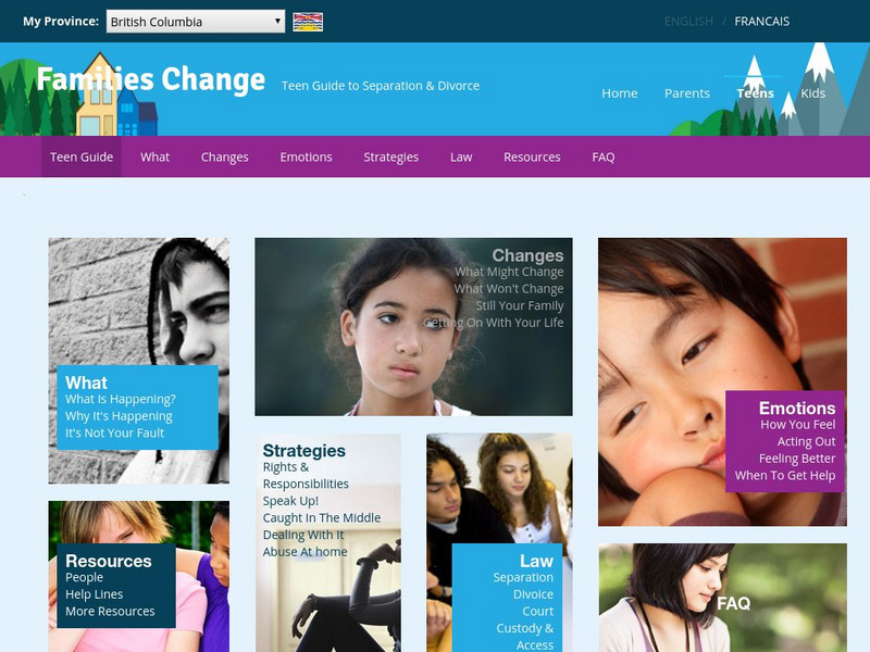 Families Change: Teen Guide to Separation and Divorce: Faq Website Families Change: Teen Guide to Separation and Divorce: Faq Website