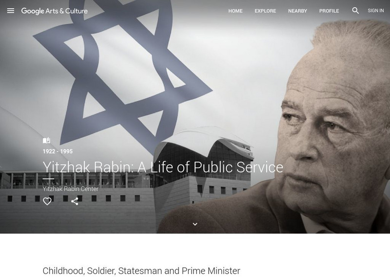 Google Cultural Institute: Yitzhak Rabin: A Life of Public Service Graphic
