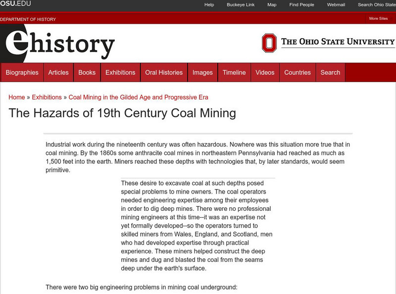 E History: Hazards of 19th Century Coal Mining Handout E History: Hazards of 19th Century Coal Mining Handout