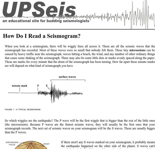 How Do I Read a Seismogram? Handout How Do I Read a Seismogram? Handout