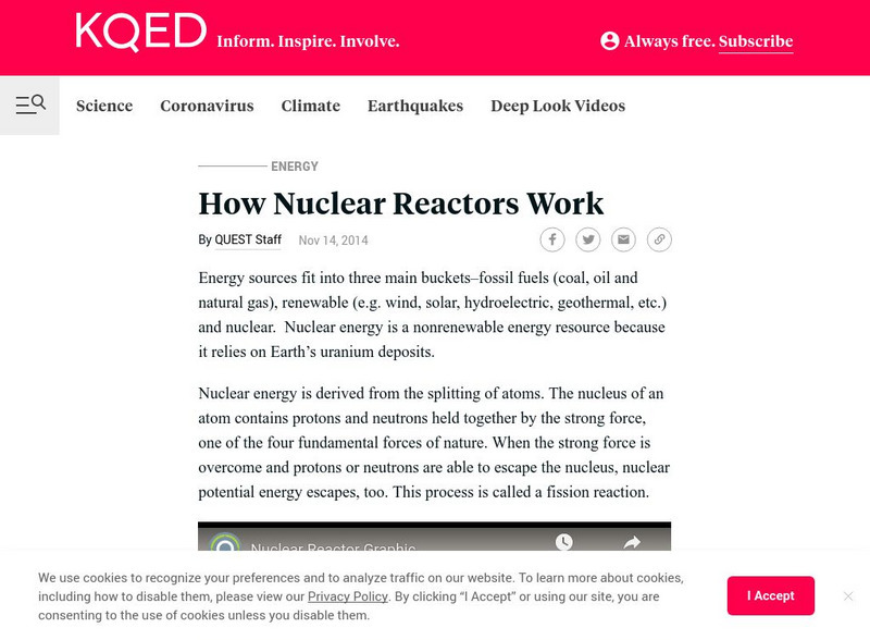 Kqed: Quest: How Nuclear Reactors Work Interactive Kqed: Quest: How Nuclear Reactors Work Interactive