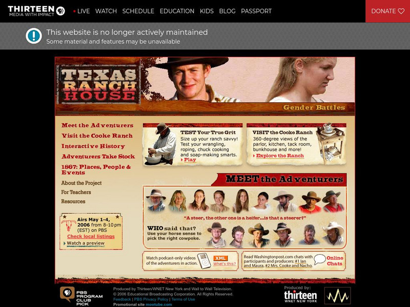 Wnet: Thirteen: Texas Ranch House Interactive Wnet: Thirteen: Texas Ranch House Interactive