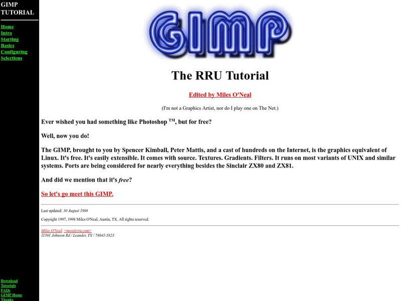 Rru: Gimp Tutorial Website